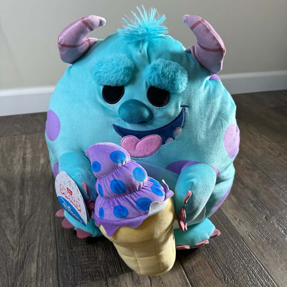 ZURU Snackles Disney Pixar Sulley 14-inch Plush with Ice Cream NEW